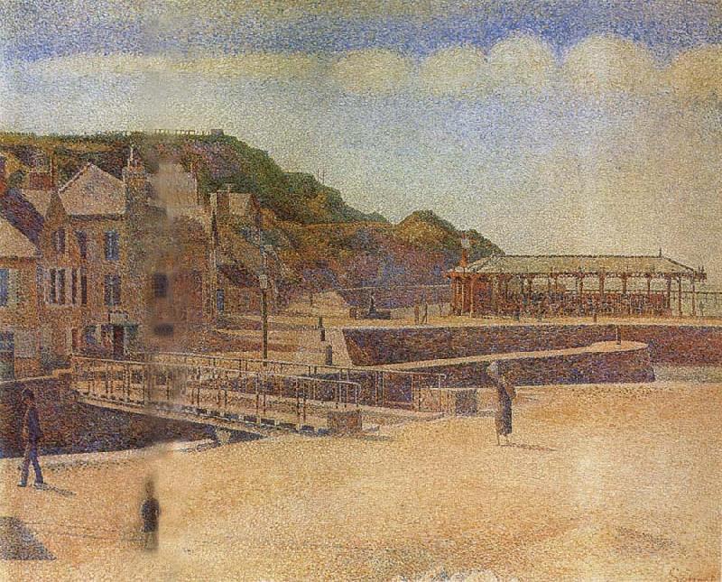 Georges Seurat The Bridge of Port en bessin and Seawall china oil painting image